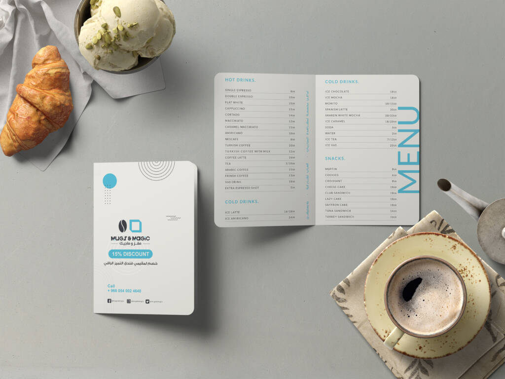 A5 Bi-Fold Rounded Corners Brochure Mockup